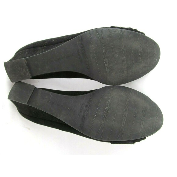 Stuart Weitzman Womens Black Suede Metal Beaded Knot Bow Size US 6 B - Picture 6 of 6